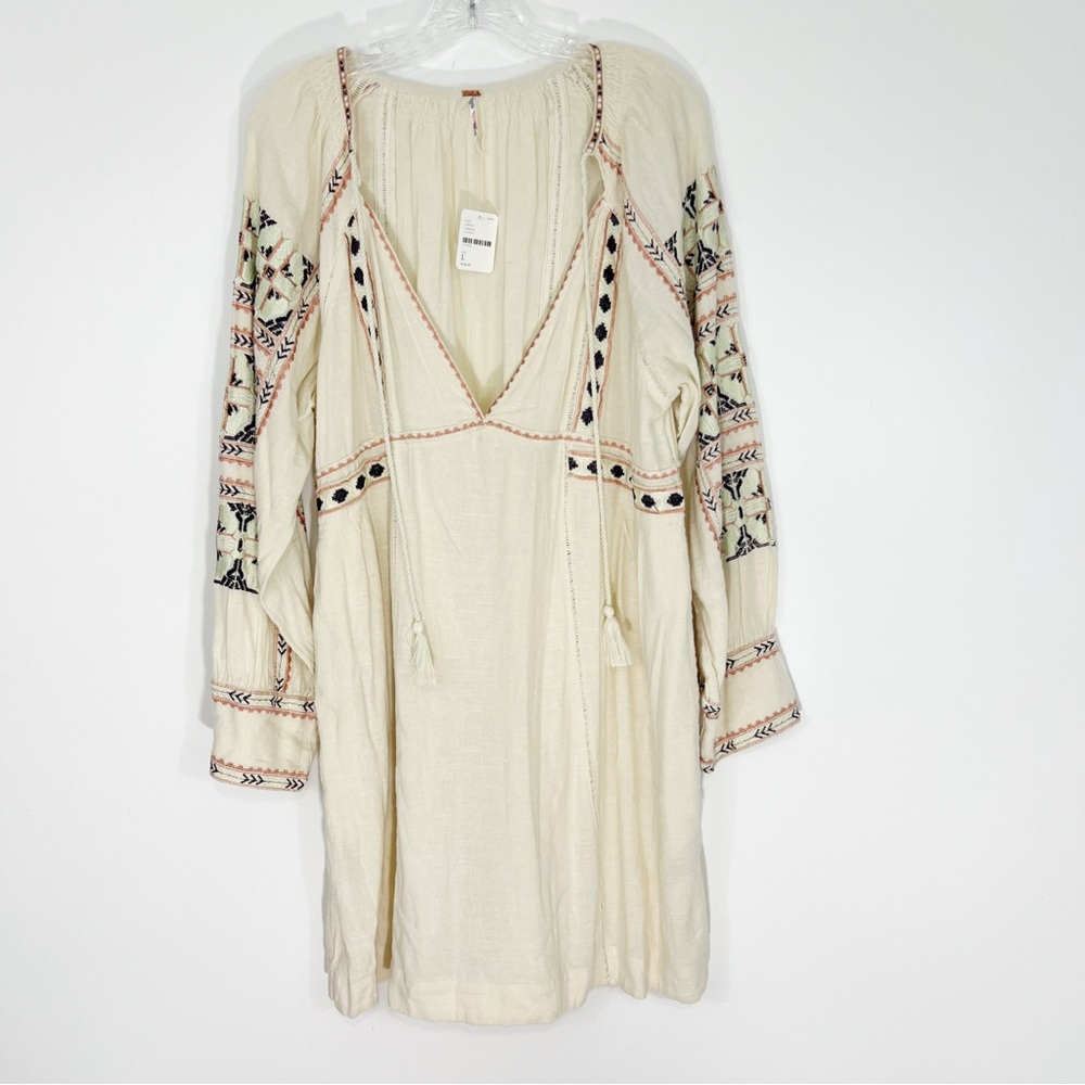 Free People All My Life Mini Dress in Ivory NWT Size Large - Picture 3 of 11